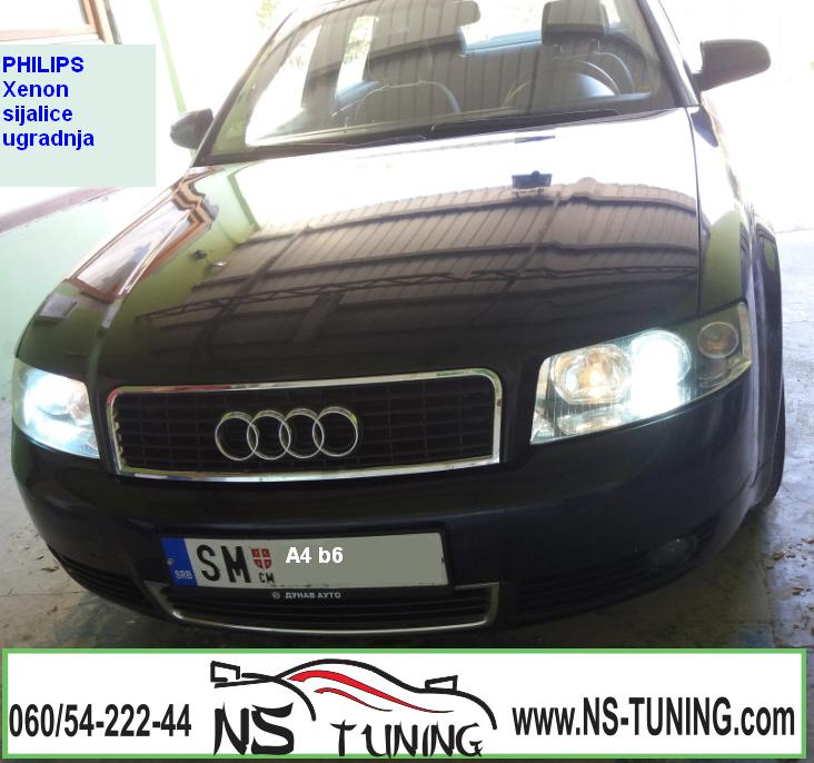 AUDI A4 B6 ugradnja XENON sijalica H7 PHILIPS,novi sad